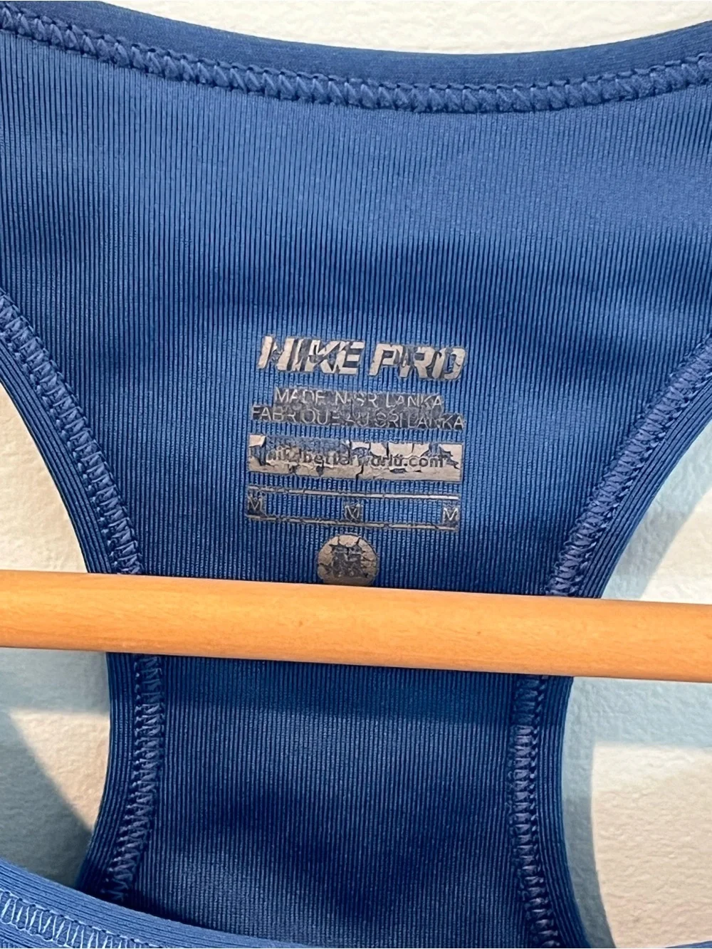Nike Pro Women’s Dri-FIT Blue Support Sports Bra, Size Medium